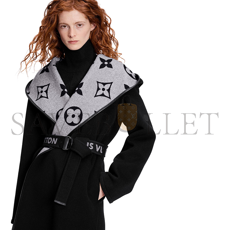 l0vis vvtt0n belted double Fa*e hooded wrap coat 1a945s